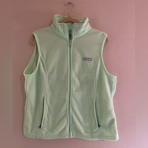 Columbia Light Mint Green Fleece Vest